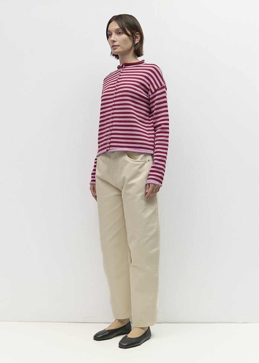 Cecelia Cardigan - Lilac & Burgundy