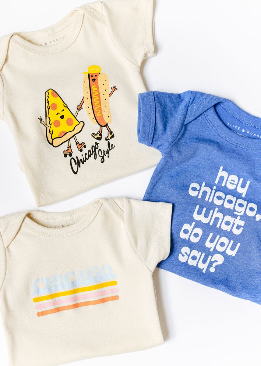 Hey Chicago, What Do You Say? Onesie - Columbia Blue