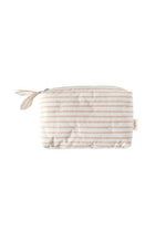 On The Go Mini Pouch - Rose Pink Stripes