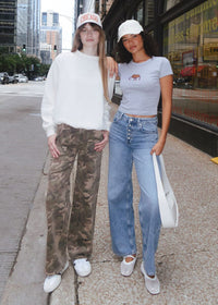 Chicago Puff Baseball Cap - Orange & Navy