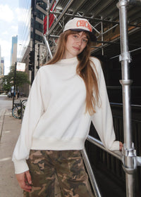 Chicago Puff Baseball Cap - Orange & Navy