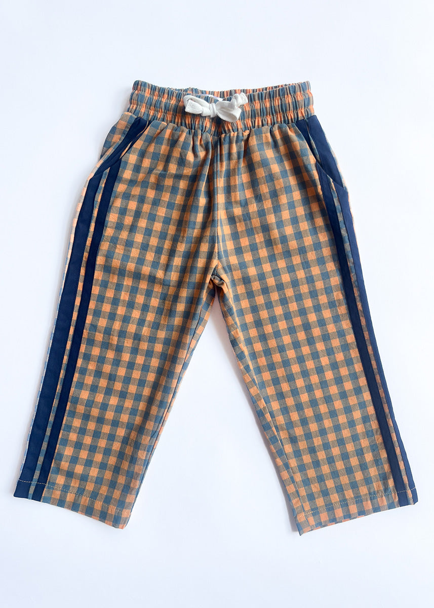 Gingham Stripe Pant - Blue & Orange