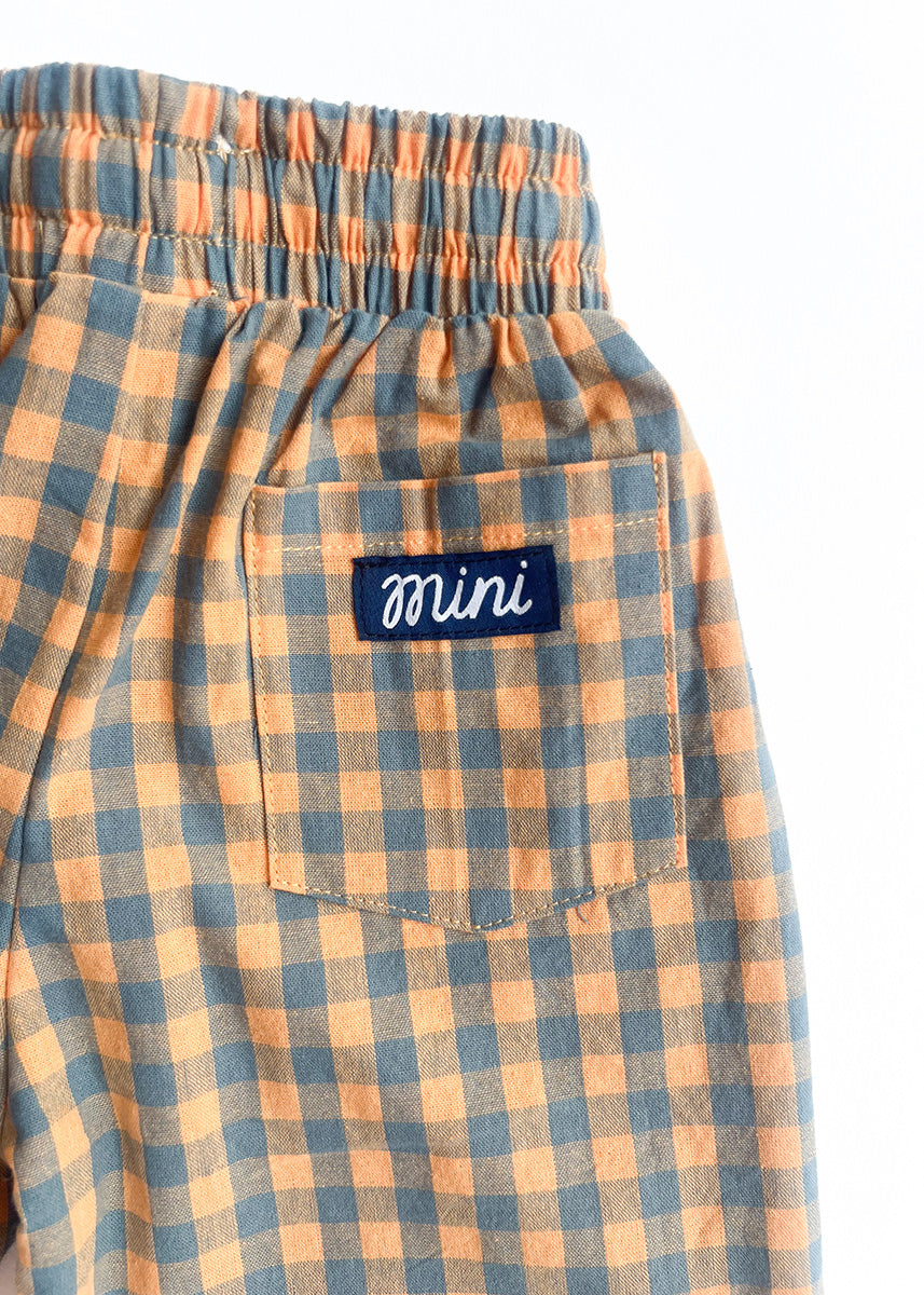 Gingham Stripe Pant - Blue & Orange