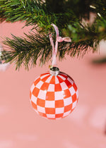 Colorful Checkered Bauble Ornament