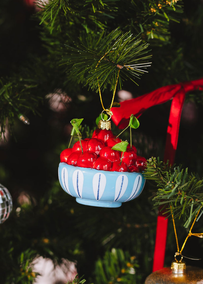 Bowl Of Cherries Ornament