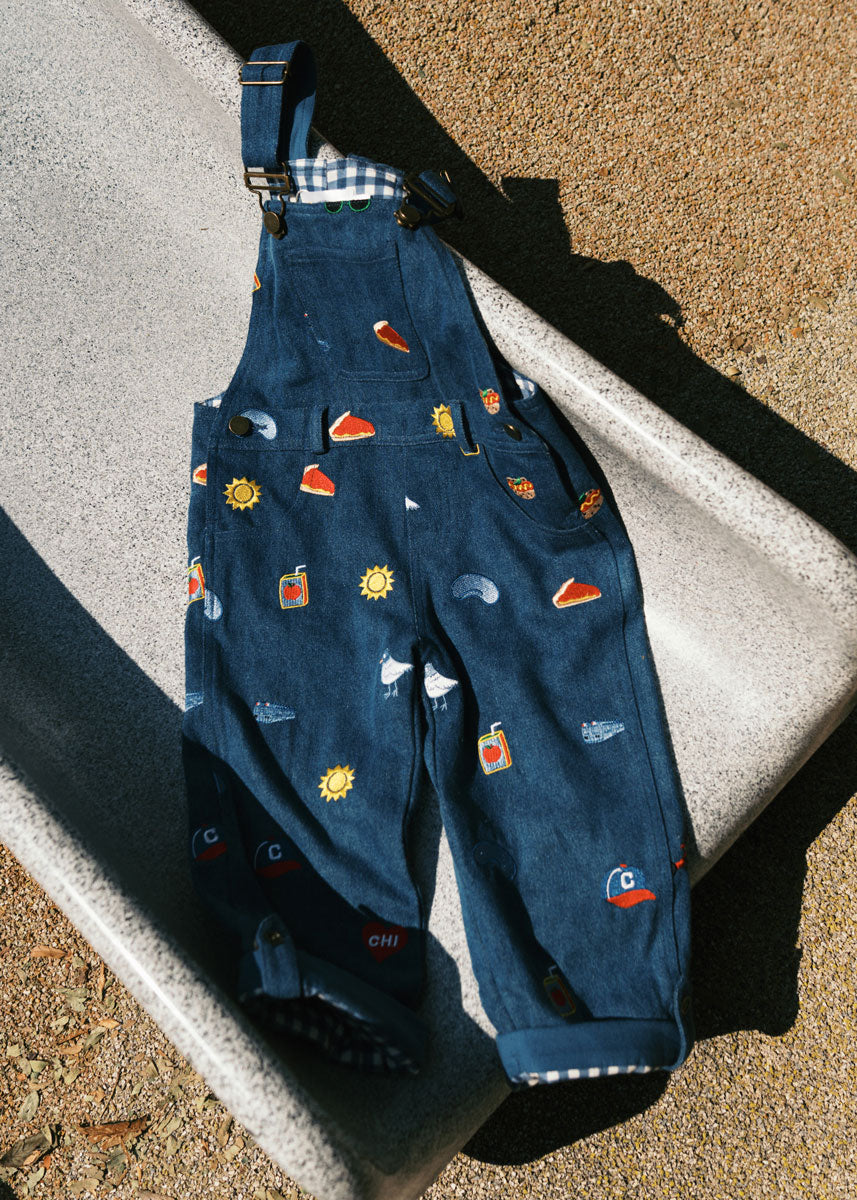 Chi Icons Embroidered Denim Overalls – Alice & Wonder
