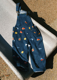 Chi Icons Embroidered Denim Overalls
