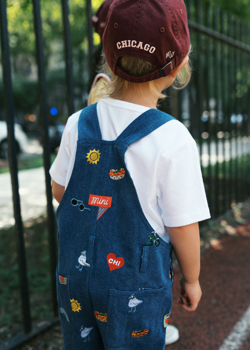 Toddler C Is For Chicago Dad Hat - Burgundy