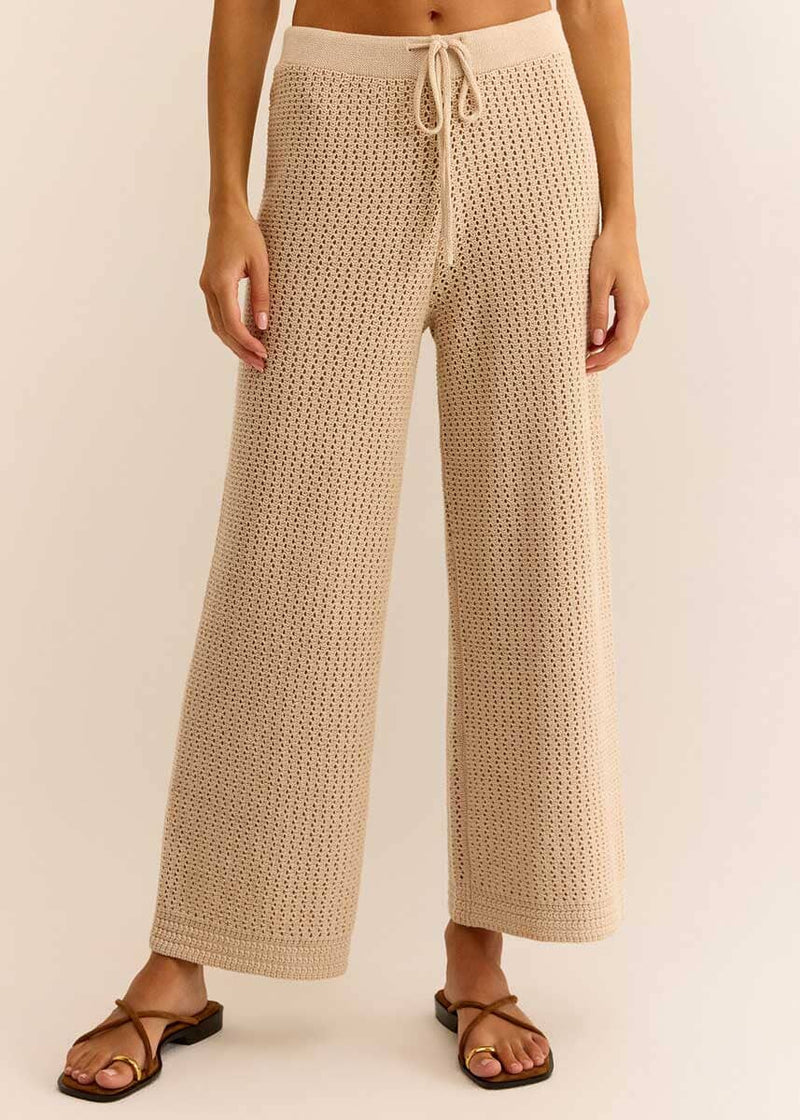 Costa Crochet Pant - Natural