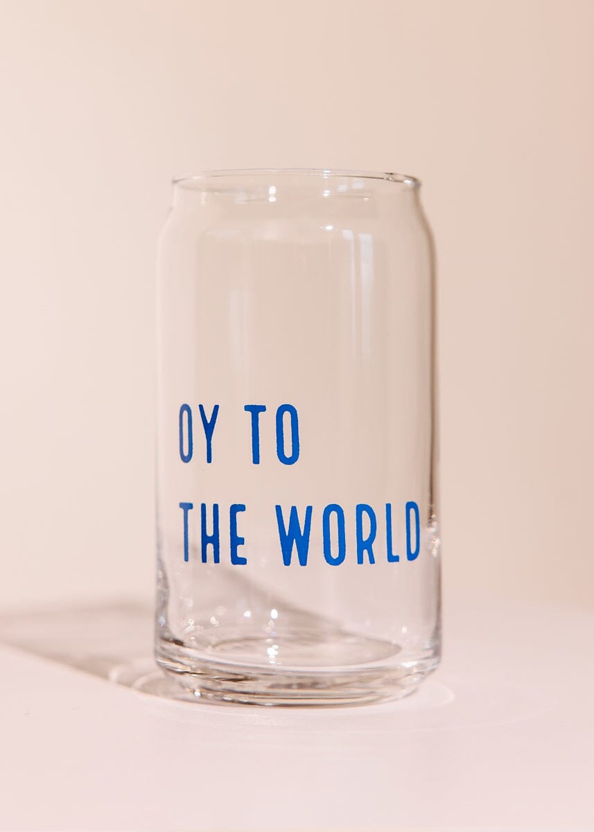 Oy To The World Beer Glass - 16 oz