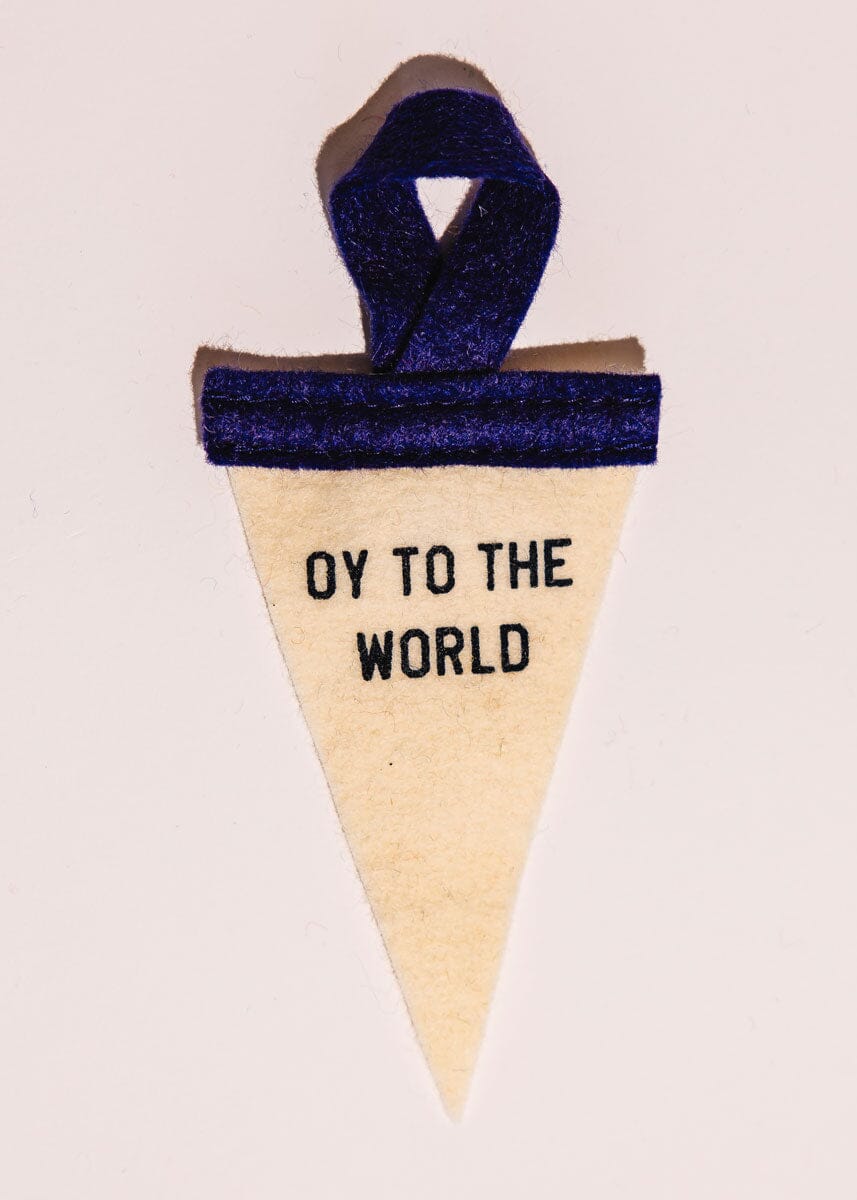 Mini Pennant Present Topper - Oy to the World