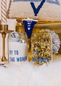 Oy To The World Beer Glass - 16 oz