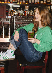 Chi Embroidered Piper Cardigan - Kelly Green