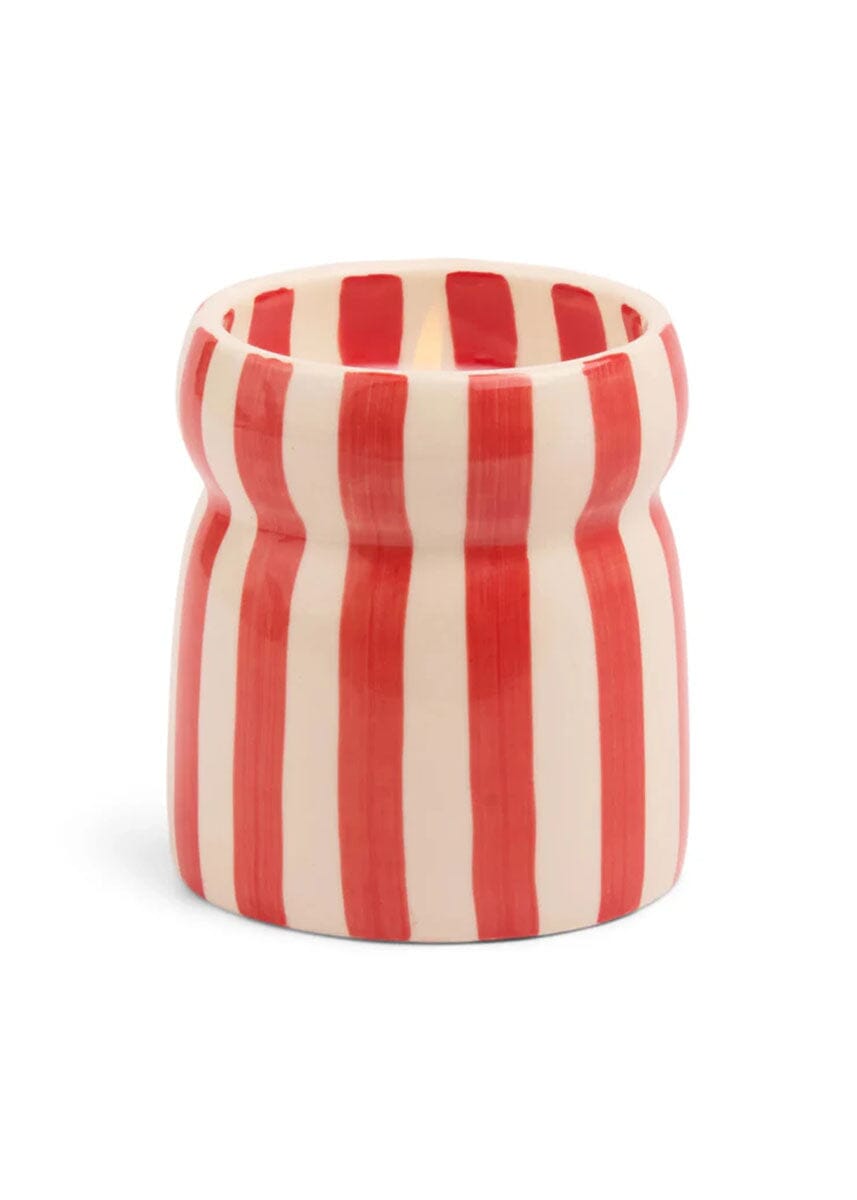 Cabana Red Striped Candle - Hibiscus Bay - 6.5oz