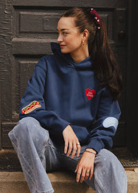 Chicago Icon Patch Hoodie - Navy