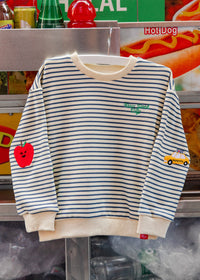 New York City Striped Patch Sweatshirt