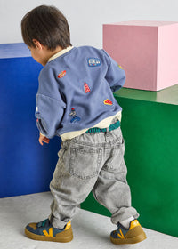 Chi Embroidered Icons Oversized Sweatshirt