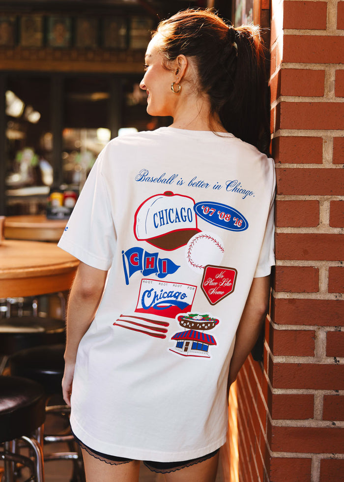 Chicago Baseball Patches Oversized Tee