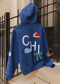 Chicago Icon Patch Hoodie - Navy