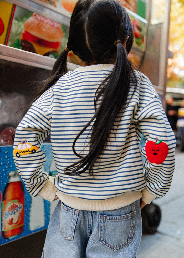 New York City Striped Patch Sweatshirt