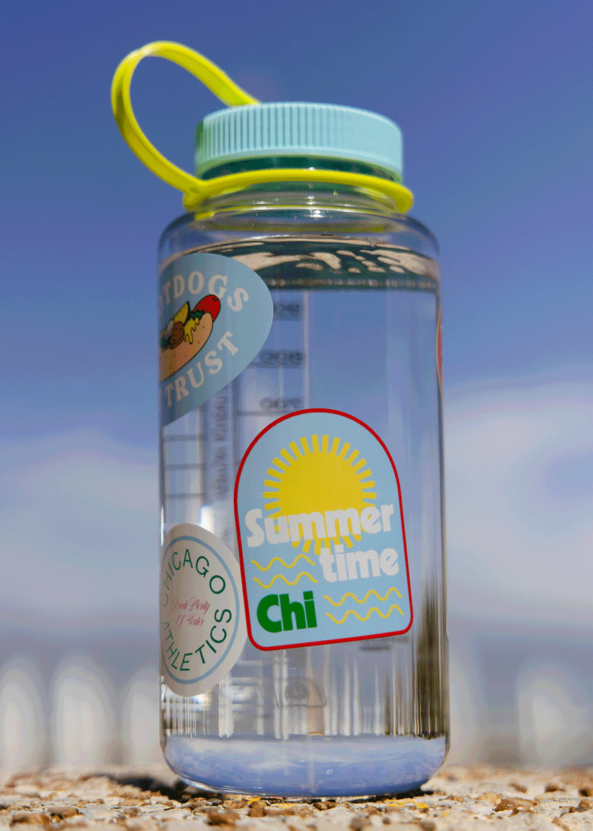 Summertime Chi Patches Nalgene 32oz - Clear