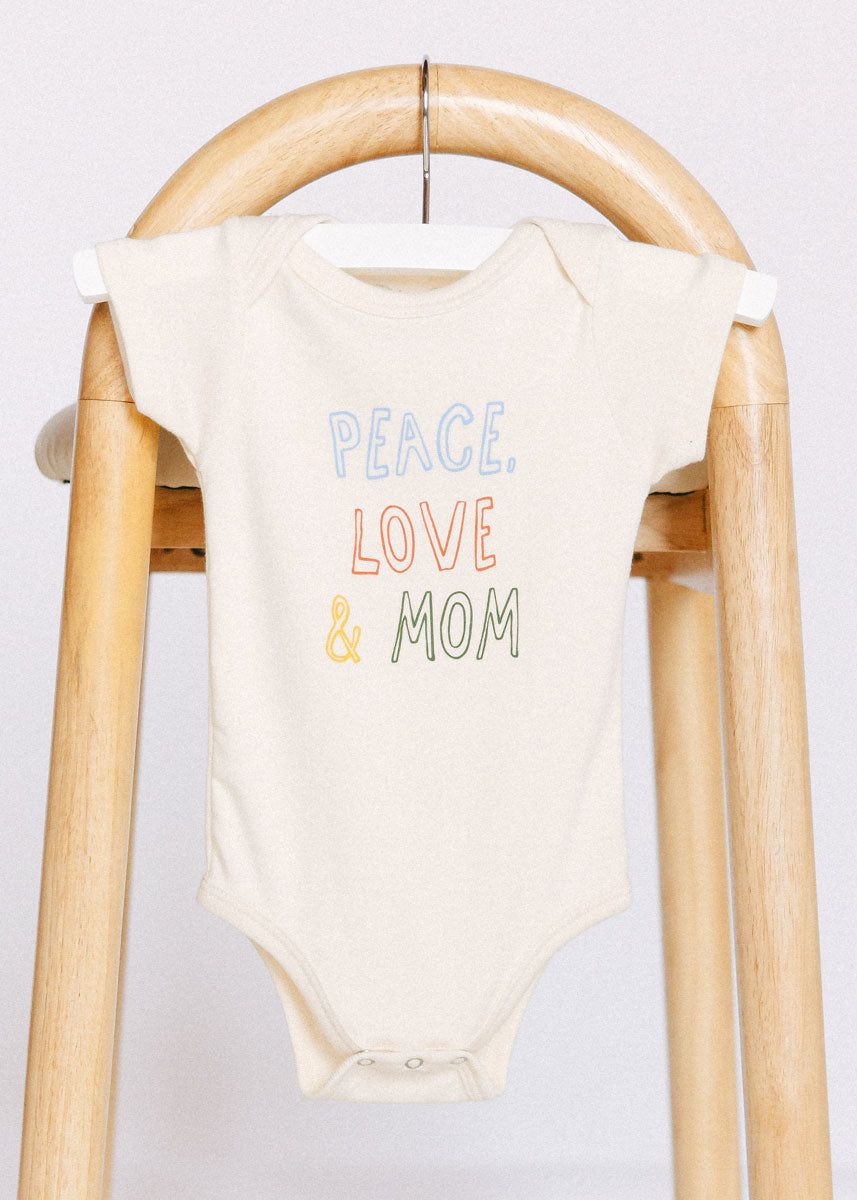 Peace, Love & Mom Onesie