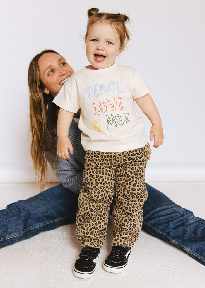 Peace, Love & Mom Toddler Tee