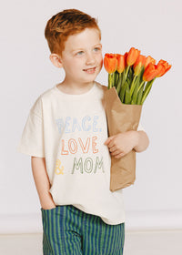 Peace, Love & Mom Toddler Tee