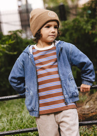 Youth Mad Hatter Smiley Cuff Beanie - Cocoa