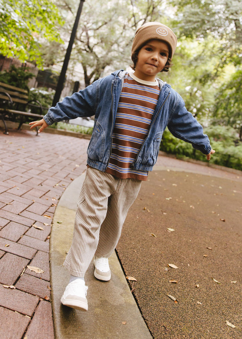 Youth Mad Hatter Smiley Cuff Beanie - Cocoa