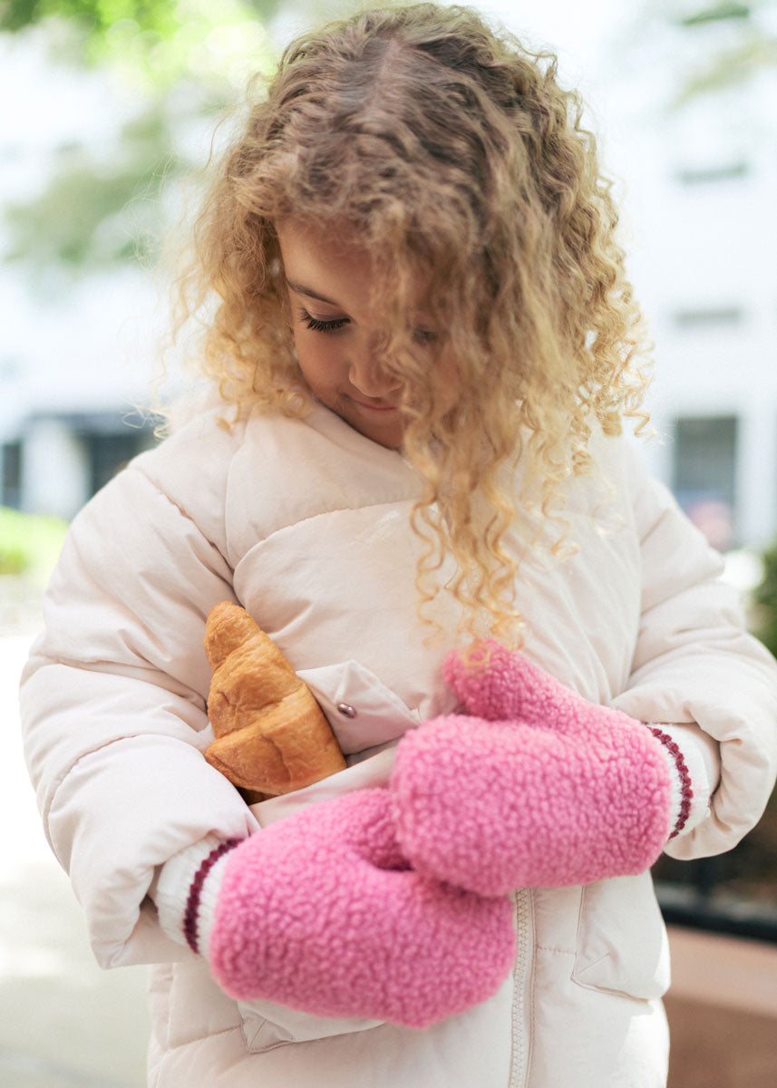 MAD HTR Sherpa Mittens - Pink