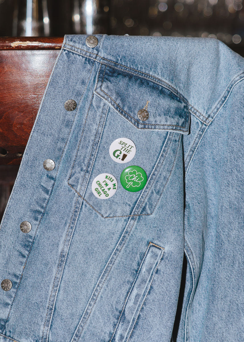 Kiss Me I'm A Chicago Girl Button