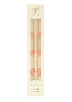 Pink Bow Taper Candles