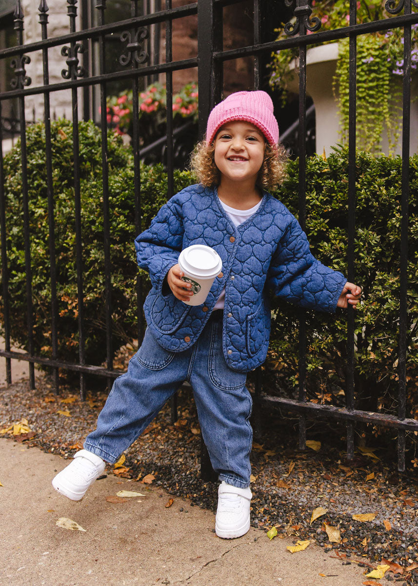 Toddler Mad Hatter Ribbed Knit Beanie - Sachet Pink