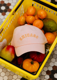 Chicago Arch Dad Hat - Pink & Orange