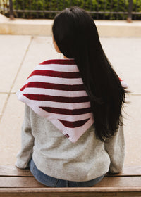 MAD HTR Triangle Scarf - Burgundy & Pink