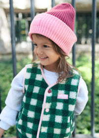 MAD HTR Two-Tone Beanie - Youth - Burgundy & Sachet Pink