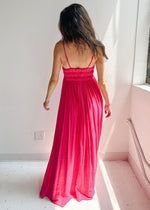 Harmony Crinkle Maxi Dress - Hot Pink