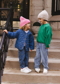 Toddler Mad Hatter Ribbed Knit Beanie - Sachet Pink