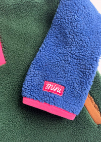 Color Block Fleece Pullover - Pink
