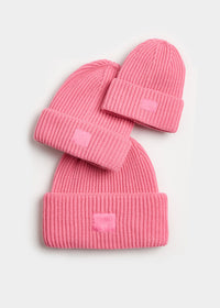 Adult Mad Hatter Ribbed Knit Beanie - Sachet Pink