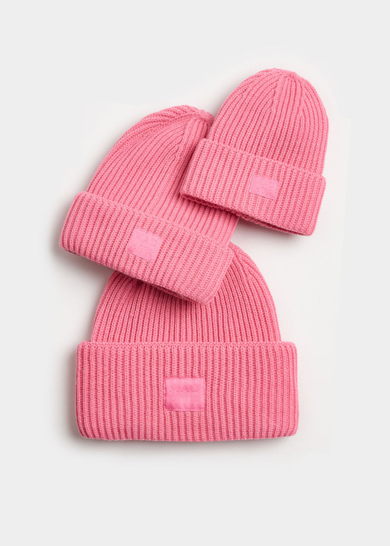 Adult Mad Hatter Ribbed Knit Beanie - Sachet Pink