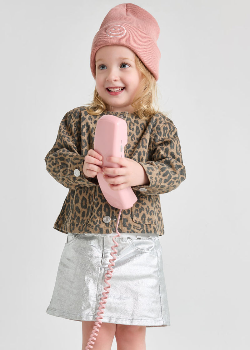 Toddler Mad Hatter Smiley Cuff Beanie - Pink