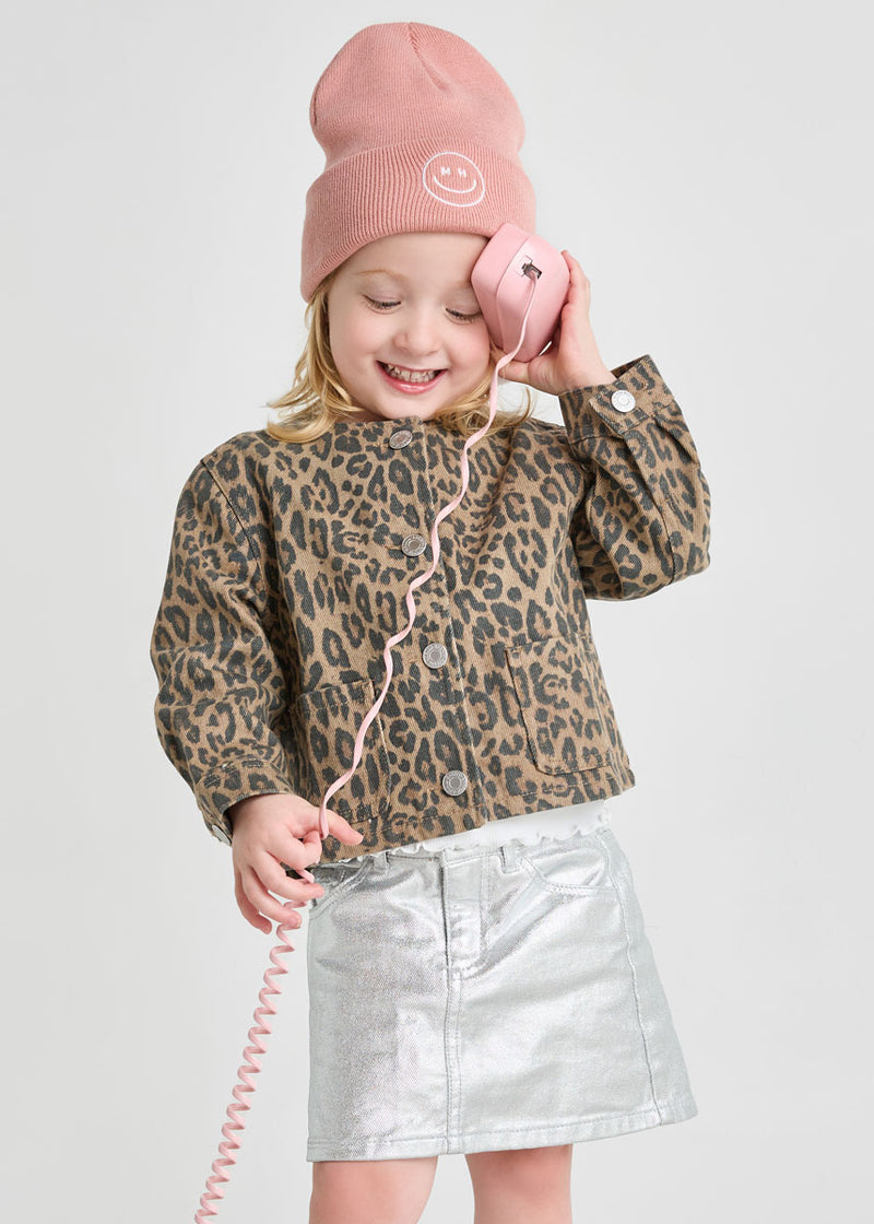 Toddler Mad Hatter Smiley Cuff Beanie - Pink