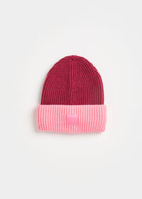 MAD HTR Two-Tone Beanie - Toddler - Burgundy & Sachet Pink