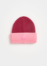 MAD HTR Two-Tone Beanie - Youth - Burgundy & Sachet Pink