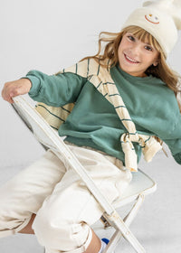 Youth Mad Hatter Smiley Cuff Beanie - Coral Multi