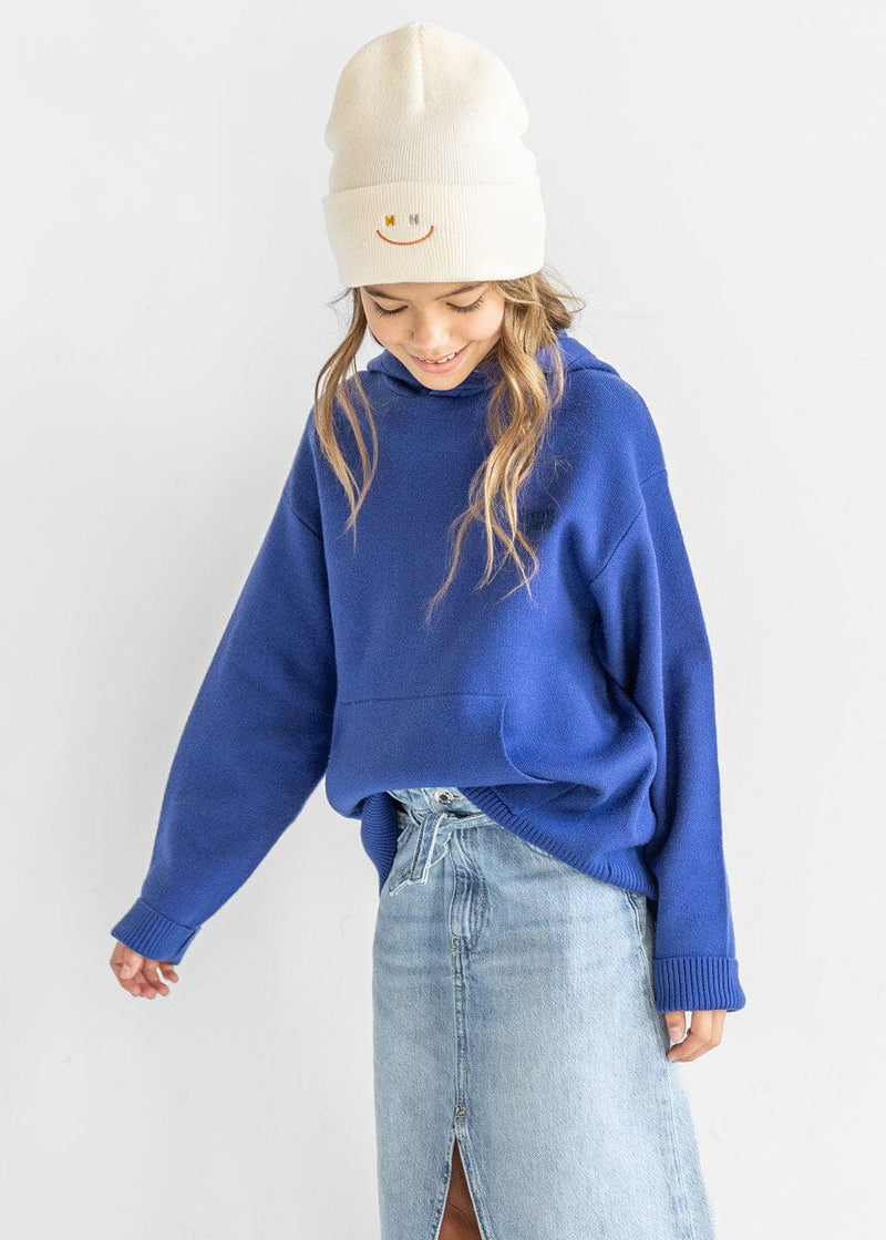 Youth Mad Hatter Smiley Cuff Beanie - Coral Multi