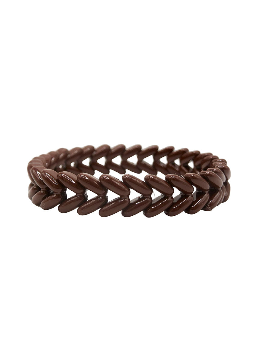 Waving Wheat Bracelet - Chocolate Brown