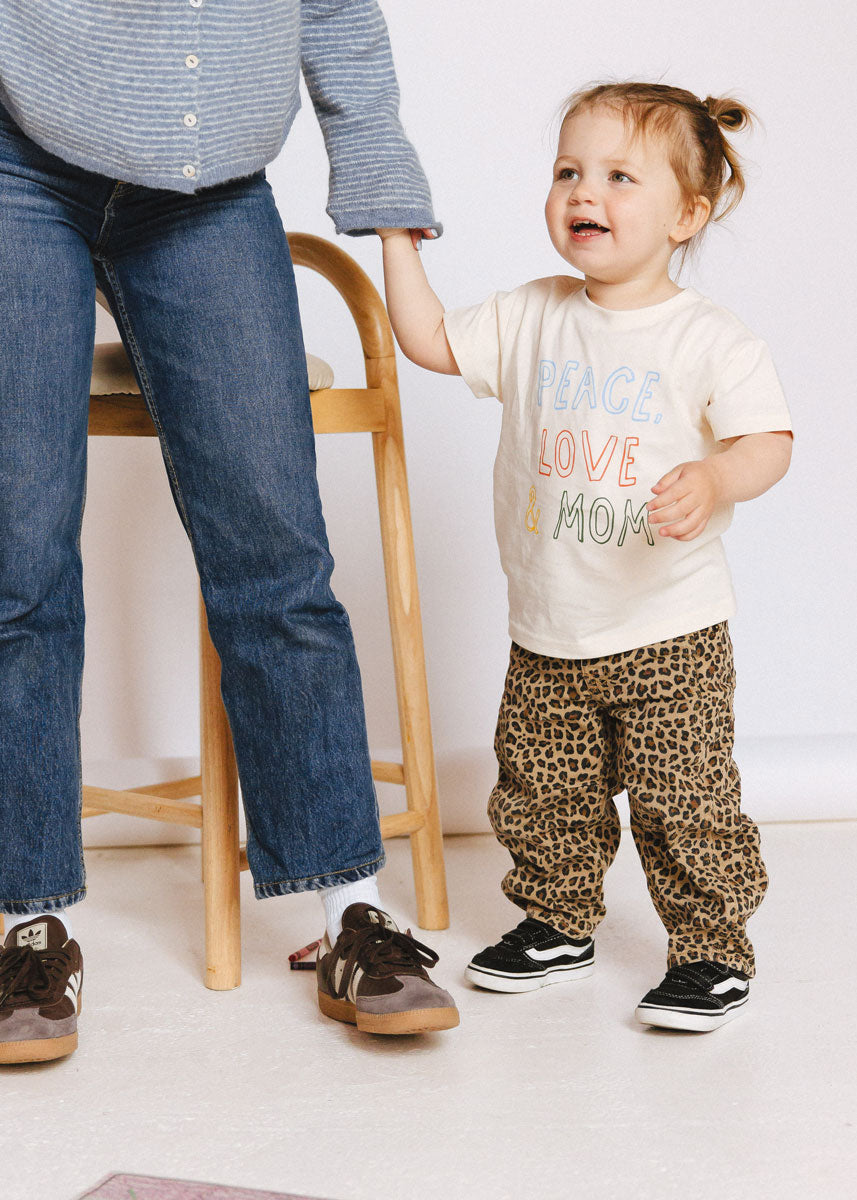 Peace, Love & Mom Toddler Tee